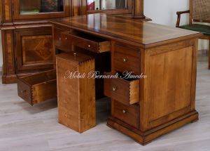 Classic style inlaid study desk handcrafted in solid wood